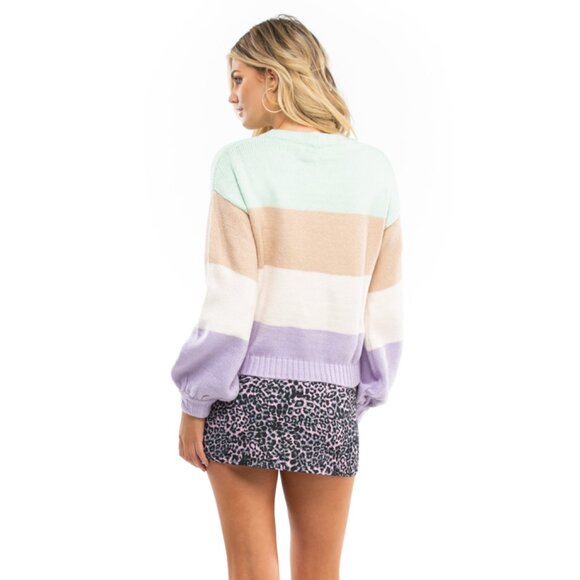 BRAND NEW For Love & Lemons Hailey Striped Sweater - Picture 2 of 4